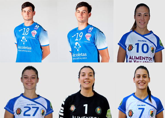 Foto de los seis jugadores seleccionados de Castilla y León.