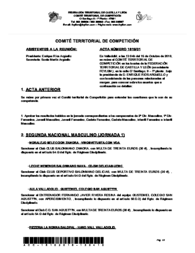 Acta Comité Competición n1