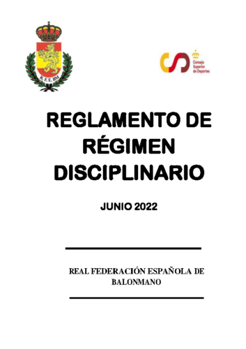 RGTO REGIMEN DISCIPLINARIO 06/2022