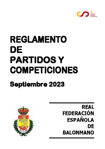 RGTO PARTIDOS Y COMPETICIONES 09/2023