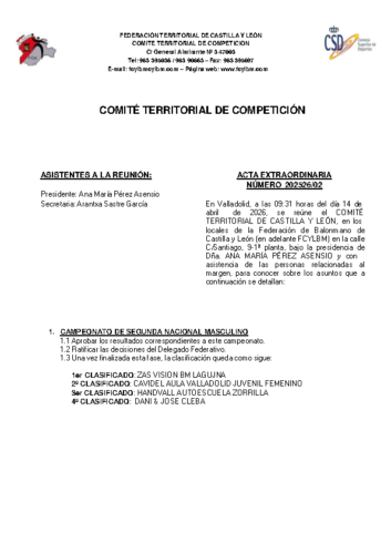 ACTA 02 EXTRA – 14/04