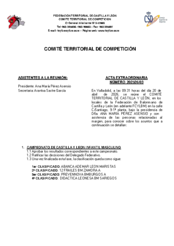 ACTA 03 EXTRA – 20/04