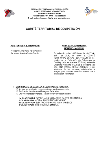ACTA 05 EXTRA – 27/04