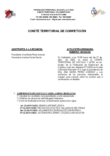 ACTA 06 EXTRA – 27/04
