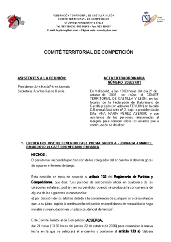 ACTA 1 EXTRA – 21/10